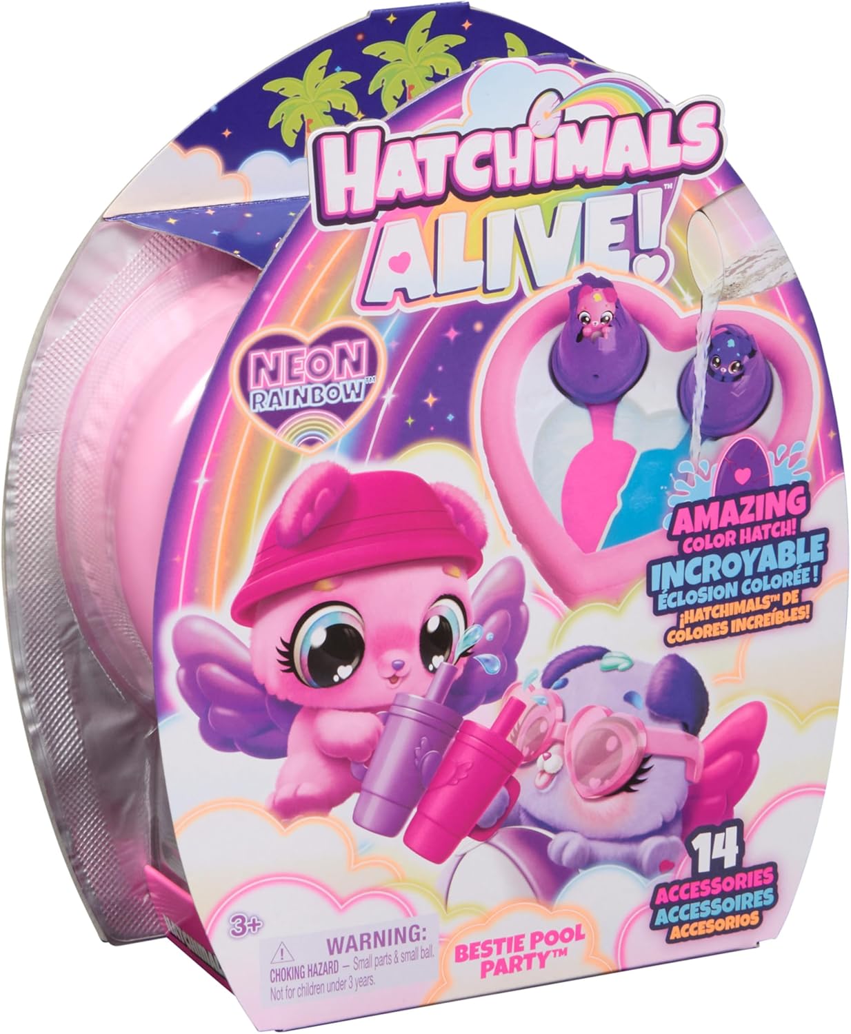 Hatchimals Alive Neon Rainbow Bestie Pool Party with 2 BFF Figures in Color Reveal Eggs Hatchimals Alive Neon Rainbow Bestie Pool Party with 2 BFF Figures in Color Reveal Eggs