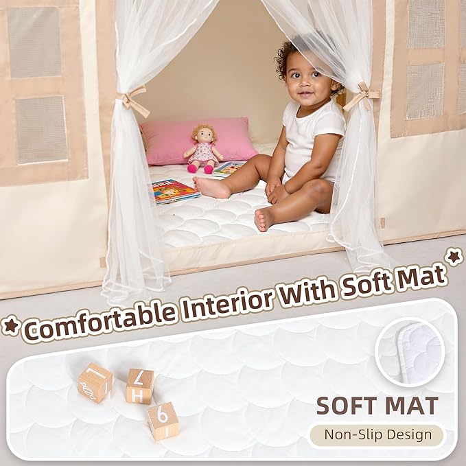 Kids Play Tent Indoor with Mat for Kids 5 Kids Play Tent Indoor with Mat for Kids