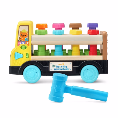 LeapFrog Tap a Peg Wooden Truck Wood with Accessories