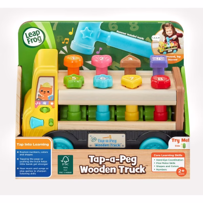 LeapFrog Tap a Peg Wooden Truck Wood with Accessories