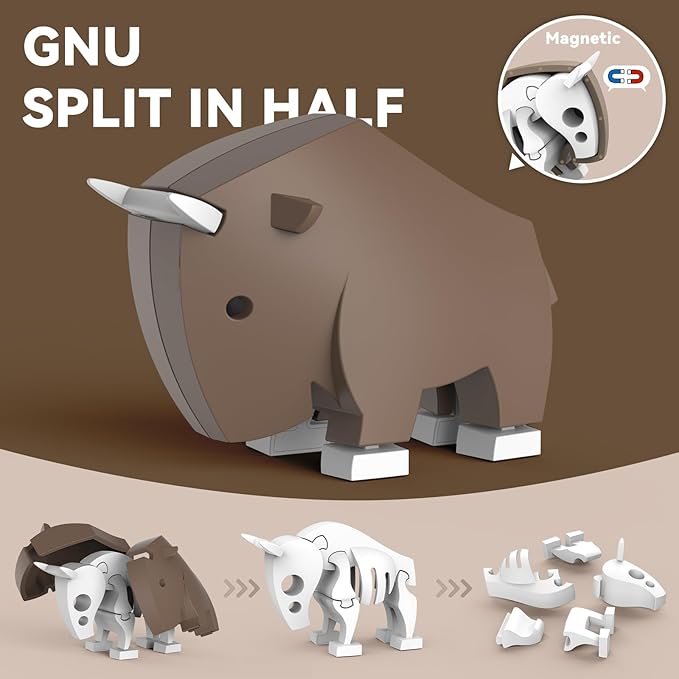 Magnetic Animal Building Toys 3D Puzzle Animals for Kids Magnetic Animal Building Toys 3D Puzzle Animals for Kids