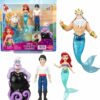 Mattel Disney Princess Toy Small Doll 4 Pack with Mermaid Ariel
