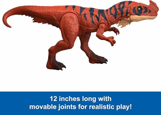 Mattel Jurassic World Wild Roar Afrovenator Dinosaur Action Figure Toy