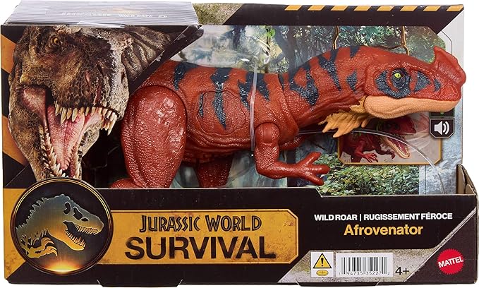 Mattel Jurassic World Wild Roar Afrovenator Dinosaur Action Figure Toy Mattel Jurassic World Wild Roar Afrovenator Dinosaur Action Figure Toy