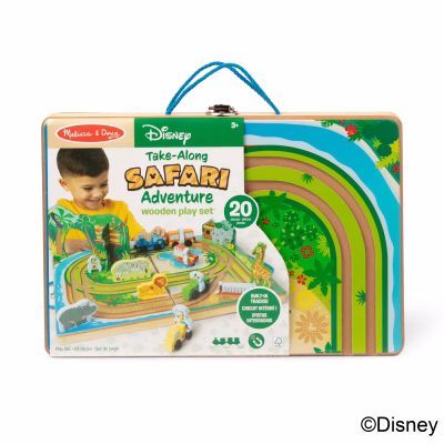 Melissa & Doug Disney Take Along Safari Adventure Wooden Play Set