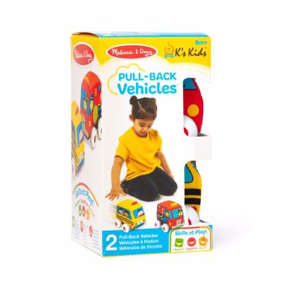 Melissa & Doug Kids 2 Pull Back Vehicles Set