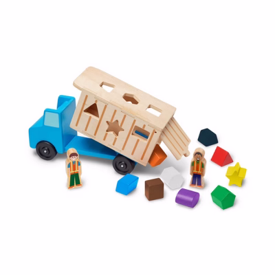 Melissa & Doug Shape Sorting Dump Truck with Take Along Show Horse Stable
