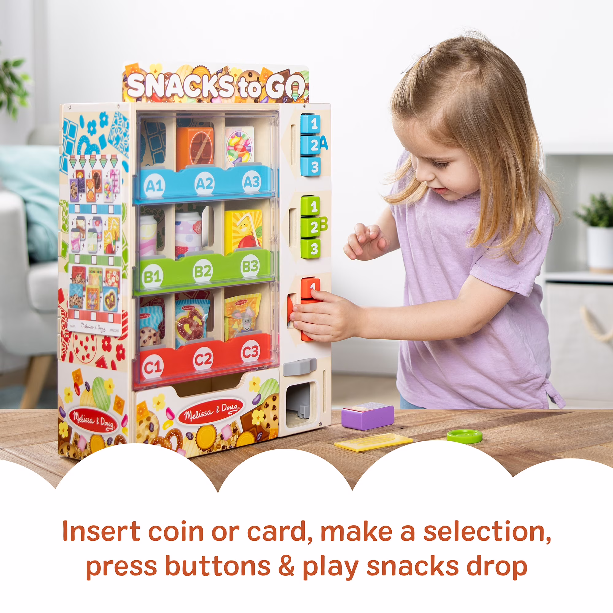 Melissa & Doug Sort Stock Select Wooden Vending Machine Play Set Melissa & Doug Sort Stock Select Wooden Vending Machine Play Set