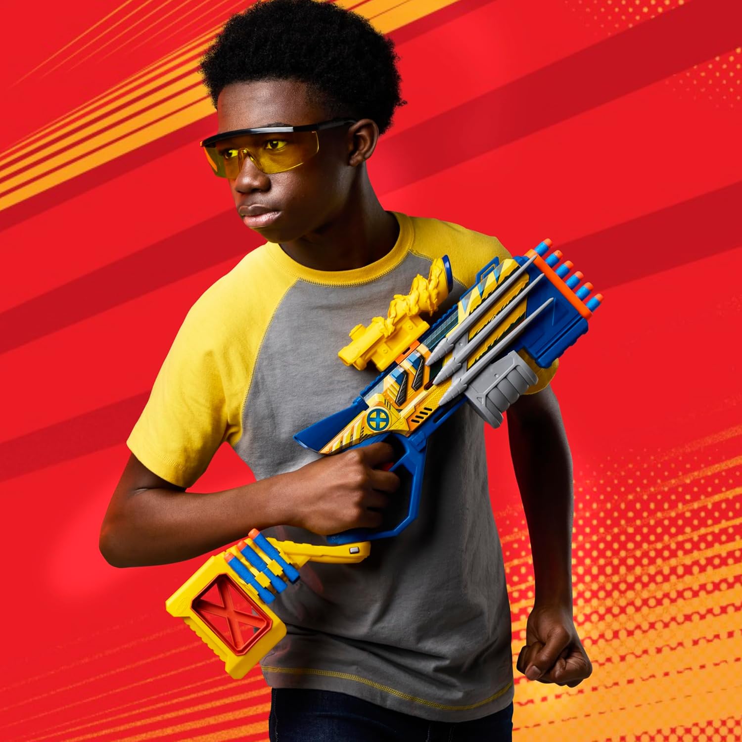 Nerf Marvel Wolverine Blaster Dart Storage Stock Pump Action Nerf Marvel Wolverine Blaster Dart Storage Stock Pump Action