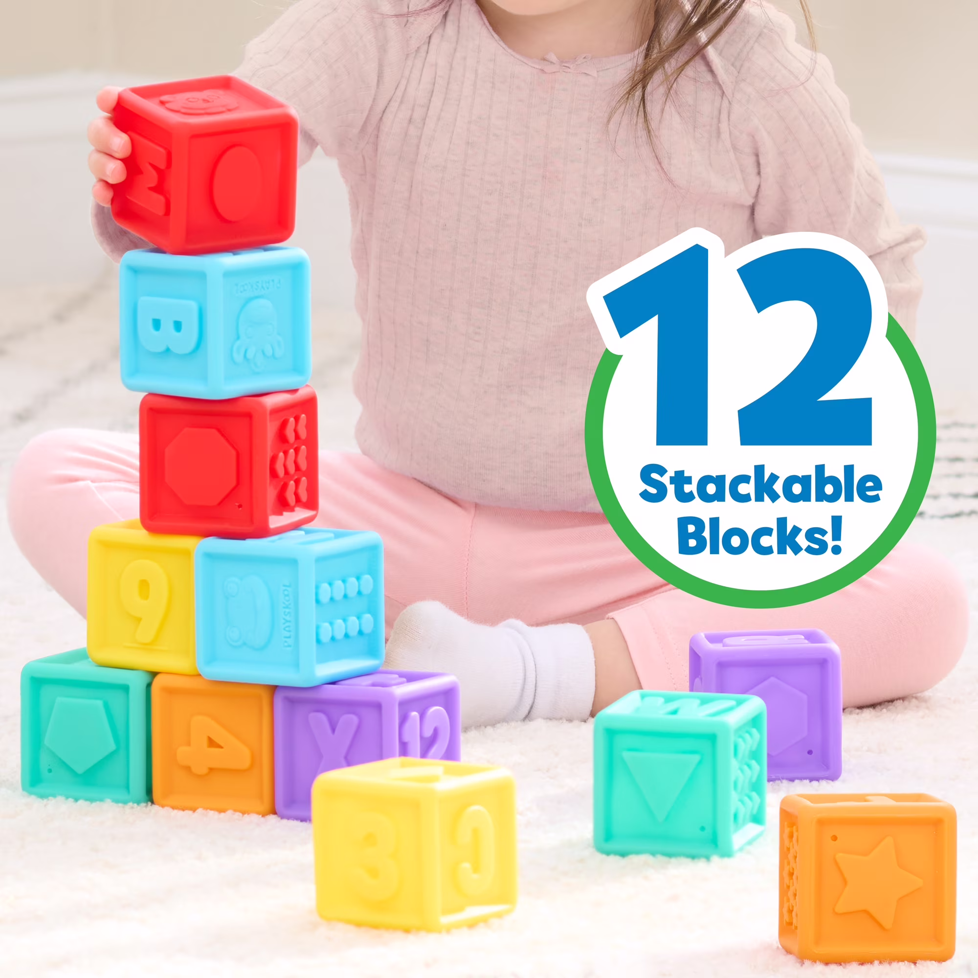Playskool ABC Soft Stacking Blocks Early Learning Baby Blocks Set Playskool ABC Soft Stacking Blocks Early Learning Baby Blocks Set