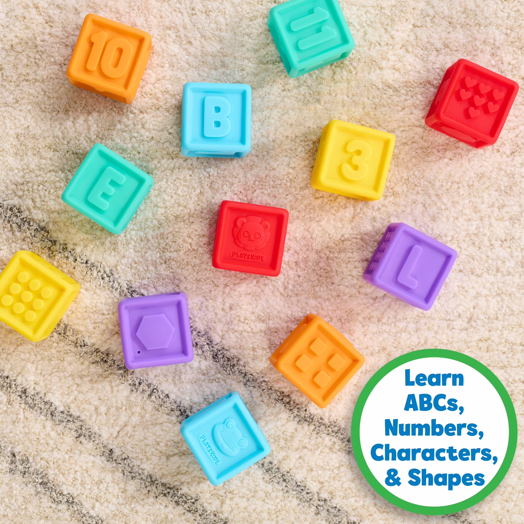 Playskool ABC Soft Stacking Blocks Early Learning Baby Blocks Set Playskool ABC Soft Stacking Blocks Early Learning Baby Blocks Set