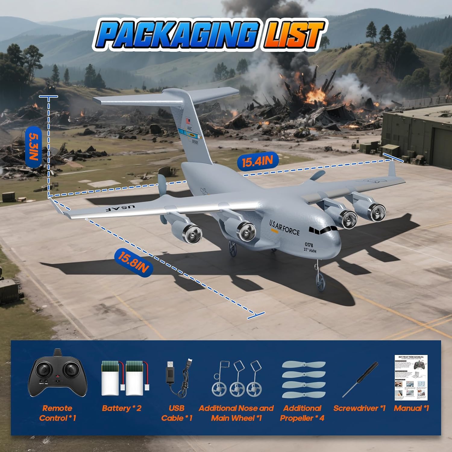Remote Control Airplane with 6 axis Gyro Stabilizer Globemaster III Remote Control Airplane with 6 axis Gyro Stabilizer Globemaster III