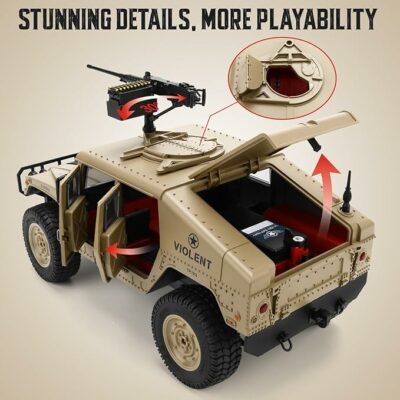 Remote Control Truck 4x4 Off-Road RC Trucks Army Rock Crawler Hummer