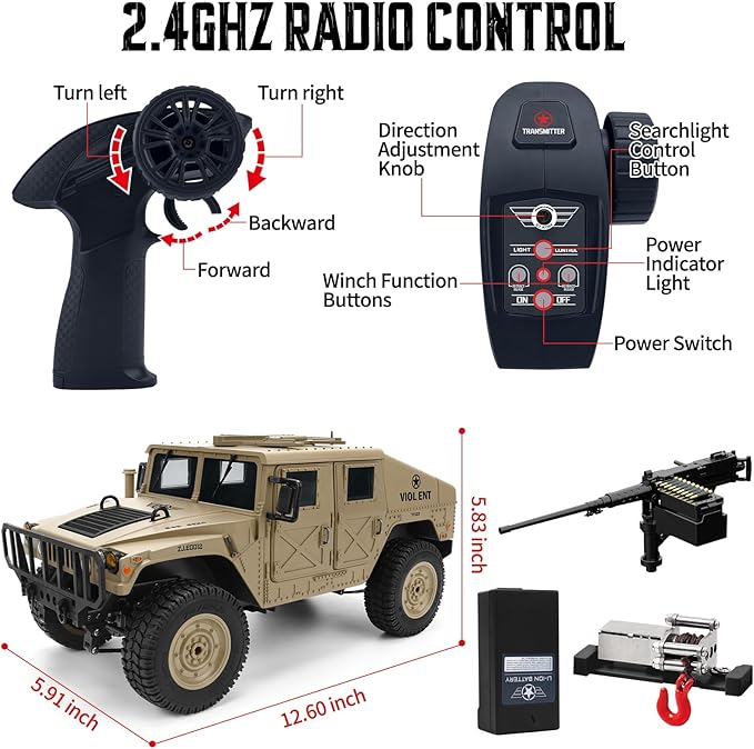 Remote Control Truck 4x4 Off-Road RC Trucks Army Rock Crawler Hummer Remote Control Truck 4x4 Off-Road RC Trucks Army Rock Crawler Hummer