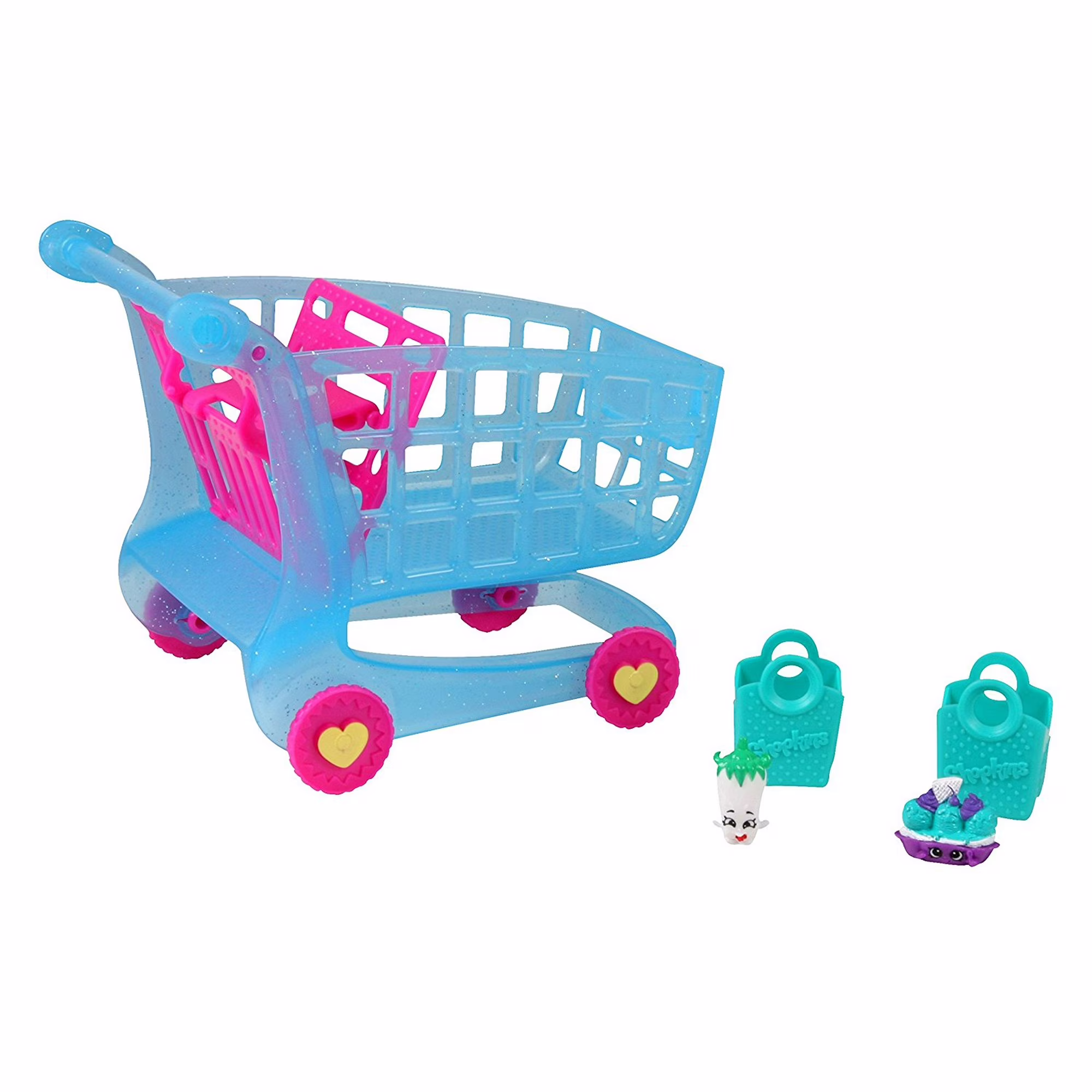 Shopkins Shoppin Cart Playset Bright Blue with Pink Accents Shopkins Shoppin Cart Playset Bright Blue with Pink Accents