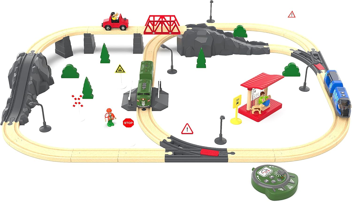Train Toy Remote Control Locomotive Motorized Train Set for Wooden Track Train Toy Remote Control Locomotive Motorized Train Set for Wooden Track