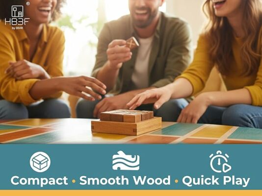 Wooden Tic Tac Toe Coffee Table Decor Game
