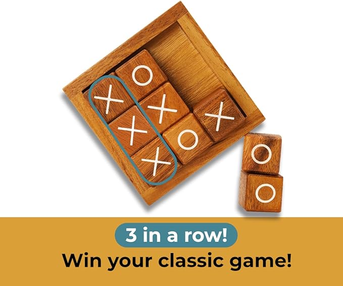 Wooden Tic Tac Toe Coffee Table Decor Game 6 Wooden Tic Tac Toe Coffee Table Decor Game