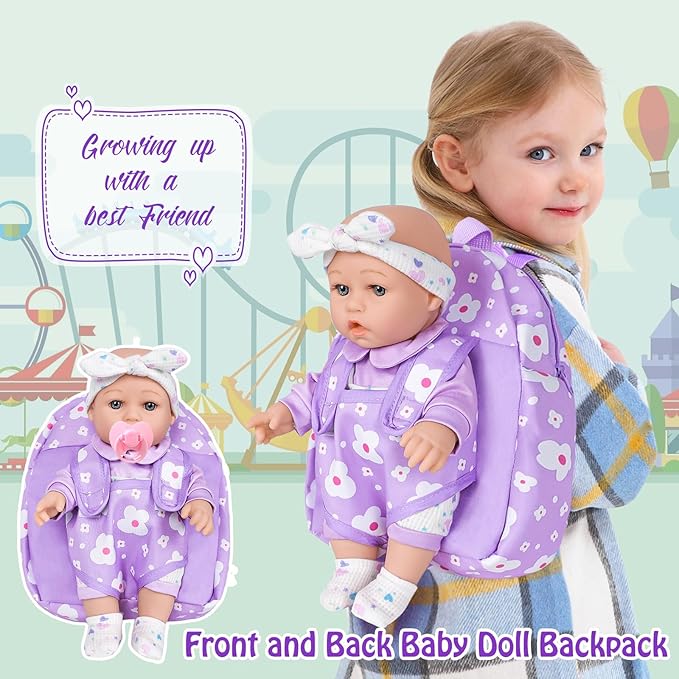 Realistic Baby Dolls with Clothes and Accessories Hanky Pacifier Bottle Diaper Toy Realistic Baby Dolls with Clothes and Accessories Hanky Pacifier Bottle Diaper Toy