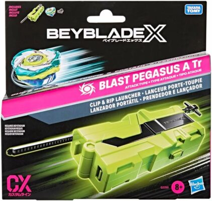 Beyblade X Blast Pegasus A Tr Clip & Rip Launcher with Takara Tomy Attack