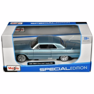 Chevrolet Impala SS Blue Metallic Diecast Model Car