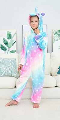 Children Unicorn Pyjamas Halloween Costume for Girls