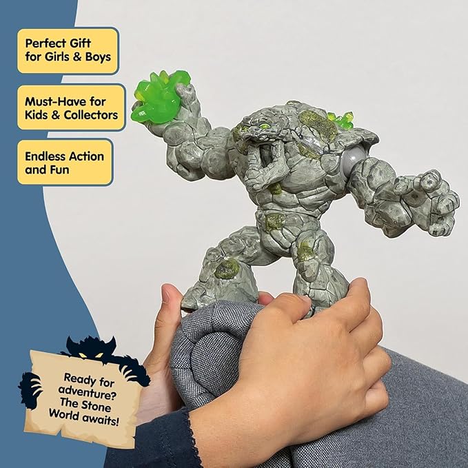 Creatures 8 Stone Monster Toy with Crystal Set Action Figure Creatures 8 Stone Monster Toy with Crystal Set Action Figure