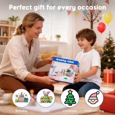 Drawing Robot for Kids with 100 Cards Learning Toy
