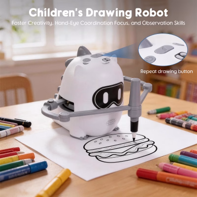 Drawing Robot for Kids with 100 Cards Learning Toy