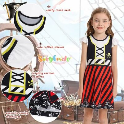 Girls Pirate Dress Buccaneer Costume