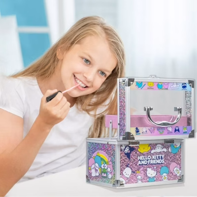 Hello Kitty and Friends Train Case Makeup Set Toy for Girls