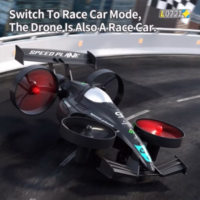 Juuar 2 in 1 Drones for Kids 2.4GHz Land and Air RC Drift Car with Lights