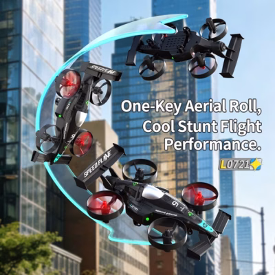 Juuar 2 in 1 Drones for Kids 2.4GHz Land and Air RC Drift Car with Lights