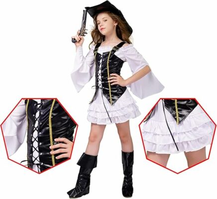 Kid's Girl Pirate Halloween Cosplay Costume