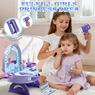 Kids Vanity Sets for Girls Portable Vanity Set Makeup Table