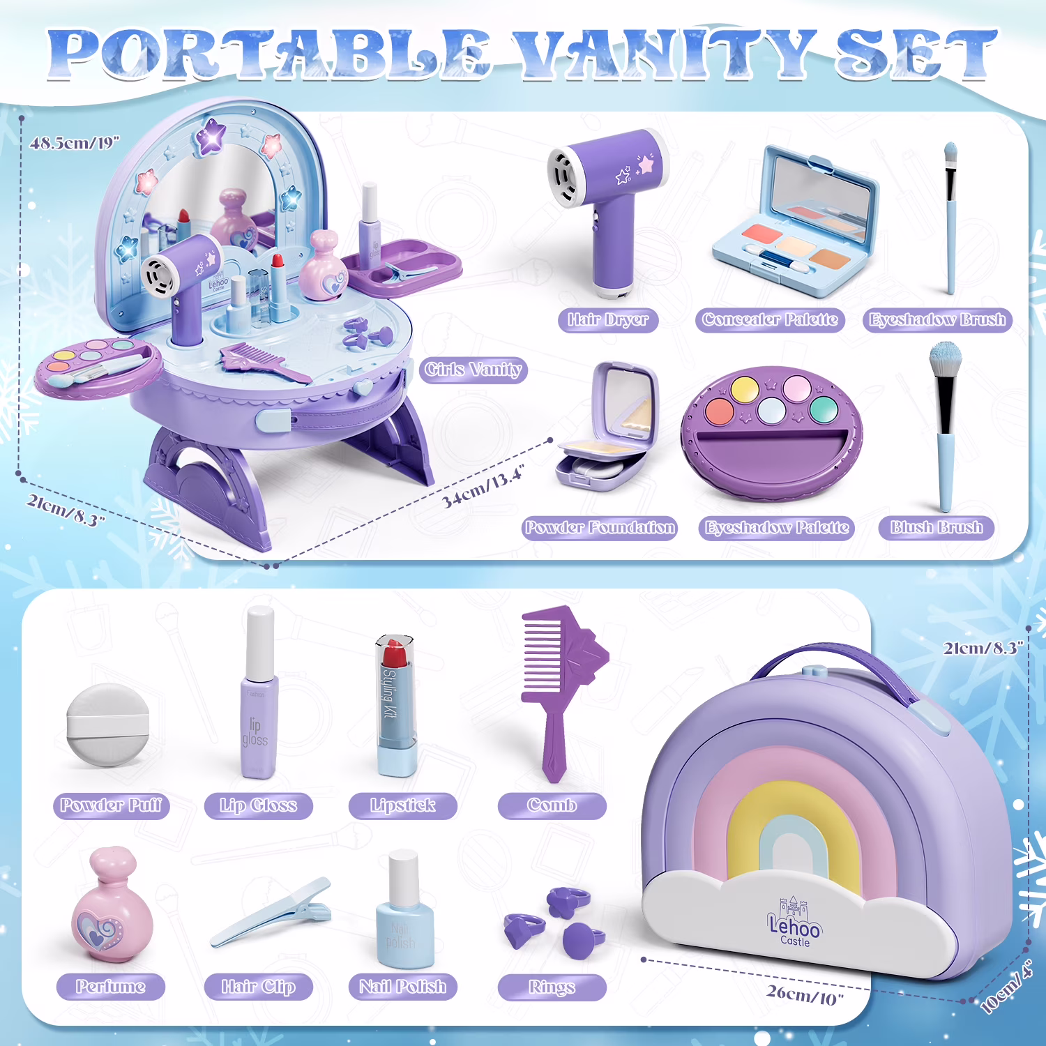 Kids Vanity Sets for Girls Portable Vanity Set Makeup Table Kids Vanity Sets for Girls Portable Vanity Set Makeup Table