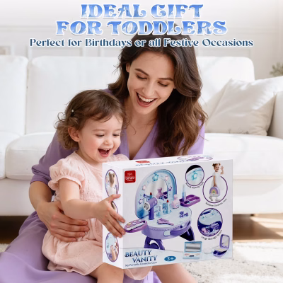 Kids Vanity Sets for Girls Portable Vanity Set Makeup Table