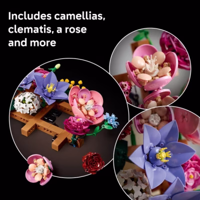 LEGO Botanicals Flower Wall Building Set for Kids