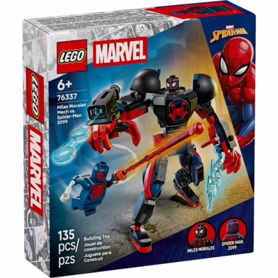 LEGO Marvel Miles Morales Mech vs Spider Man Building Toy