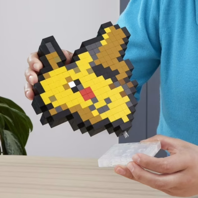 MEGA BLOKS Pokemon Pikachu Pixel Art 400 Piece Building Toy Set