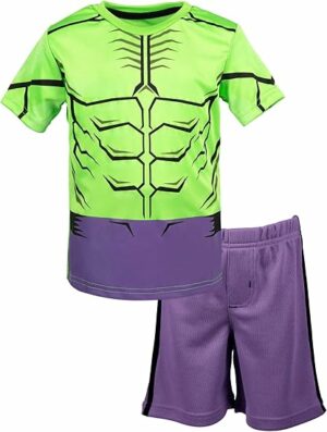 Marvel Avengers Venom Hulk T-Shirt and Shorts Costume for Kids