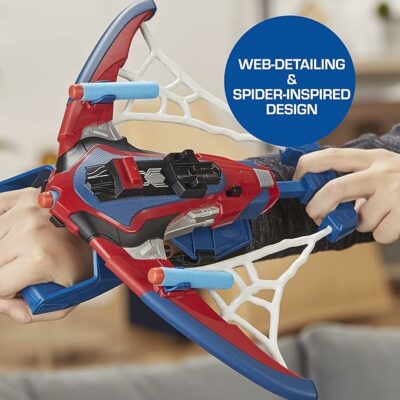 Marvel Spider Man Web Shots Spiderbolt NERF Powered Blaster Toy