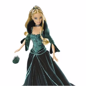 Mattel Barbie Doll Special Edition Green Dress Blonde Hair
