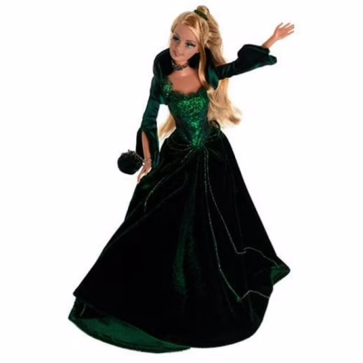 Mattel Barbie Doll Special Edition Green Dress Blonde Hair