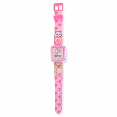 Mattel Barbie Female Child Pink LCD Watch
