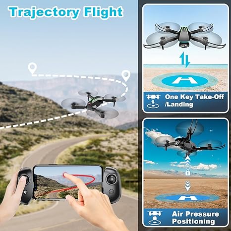 Oddire Drone with Camera with 2 Batteries 1080P HD Foldable Drone Oddire Drone with Camera with 2 Batteries 1080P HD Foldable Drone