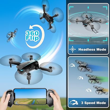 Oddire Drone with Camera with 2 Batteries 1080P HD Foldable Drone Oddire Drone with Camera with 2 Batteries 1080P HD Foldable Drone
