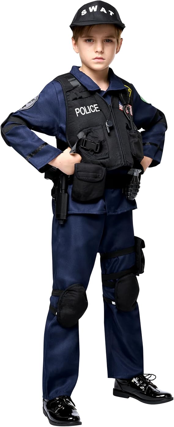 Police Officer Swat Costume for Boys Police Officer Swat Costume for Boys