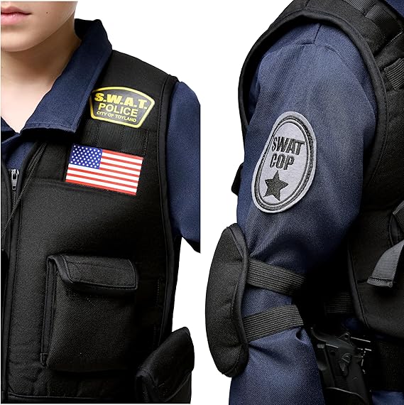 Police Officer Swat Costume for Boys Police Officer Swat Costume for Boys