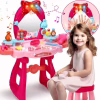 Pretend Princess Girls Vanity Table Set with Mirror